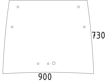 Frontscheibe, klar, neue Ausführung, für 203 – 209 P; 208 – 209 P NA; 207 – 209 S; 206 –209 V NA, 206 – 211 V+F Frontscheibe, klar, neue Ausführung, für 203 – 209 P; 208 – 209 P NA; 207 – 209 S; 206 –209 V NA, 206 – 211 V+F