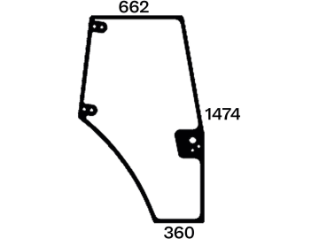 Türscheibe, grün, rechts, komplett, Siebdruck, für Case IH JX55-JX95-Kabine JX, Ford New Holland TD 55D-TD 95D-Kabine TDD Türscheibe, grün, rechts, komplett, Siebdruck, für Case IH JX55-JX95-Kabine JX, Ford New Holland TD 55D-TD 95D-Kabine TDD