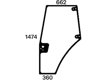 Türscheibe, grün, links, komplett, Siebdruck, für Case IH JX55-JX95-Kabine JX, Ford New Holland TD 55D-TD 95D-Kabine TDD Türscheibe, grün, links, komplett, Siebdruck, für Case IH JX55-JX95-Kabine JX, Ford New Holland TD 55D-TD 95D-Kabine TDD