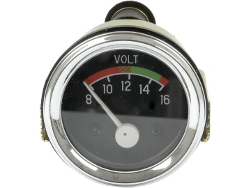 Voltmeter Ø 46/52 mm, 8 bis 16 V, für Landini 5830, 6030, Massey Ferguson 230, 240, 243, 250, 253, 263 Voltmeter Ø 46/52 mm, 8 bis 16 V, für Landini 5830, 6030, Massey Ferguson 230, 240, 243, 250, 253, 263