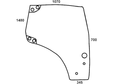 Türscheibe, grün, rechts, Siebdruck, für Case IH MXU100-140, Maxxum 100-140, Puma 165-210, Ford New Holland TS100A-TS135A, Steyr Profi 4100-6140 Türscheibe, grün, rechts, Siebdruck, für Case IH MXU100-140, Maxxum 100-140, Puma 165-210, Ford New Holland TS100A-TS135A, Steyr Profi 4100-6140