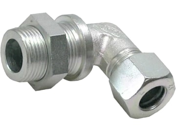 Winkel-Einschraubverschraubung "WE-LM", 90 °, M 22 x 1,5, Schott M 22 x 1,5, Druckluft, Aussenkung 24° Winkel-Einschraubverschraubung "WE-LM", 90 °, M 22 x 1,5, Schott M 22 x 1,5, Druckluft, Aussenkung 24°