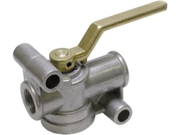 Absperrhahn, ähnlich DIN 74293, M 22 x 1,5, mit zwei Entlüftungsstellungen Absperrhahn, ähnlich DIN 74293, M 22 x 1,5, mit zwei Entlüftungsstellungen