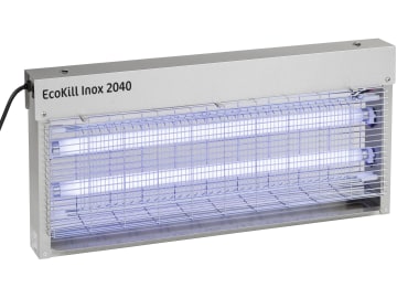 Kerbl Fliegenvernichter "Eco Kill Inox 2040" 2 x 20 W, blau, max. 200 m², Edelstahlgehäuse, 299932 Kerbl Fliegenvernichter "Eco Kill Inox 2040" 2 x 20 W, blau, max. 200 m², Edelstahlgehäuse, 299932