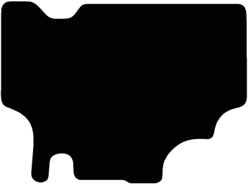 Fußmatte gekettelt, aus Velours, schwarz, für Deutz-Fahr Traktor DX, mit StarCab Kabine, bis Bj. 88 Fußmatte gekettelt, aus Velours, schwarz, für Deutz-Fahr Traktor DX, mit StarCab Kabine, bis Bj. 88