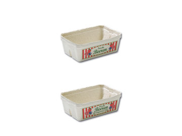Berigard® Beerenschalen Holzschliff weiß mit Neutraldruck rechteckig Modell 560 250 g (Karton à 720 Stück) Berigard® Beerenschalen Holzschliff weiß mit Neutraldruck rechteckig Modell 560 250 g (Karton à 720 Stück)