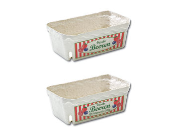 Berigard® Beerenschalen Holzschliff weiß mit Neutraldruck rechteckig hoch Modell Omni 500 g (Karton à 400 Stück) Berigard® Beerenschalen Holzschliff weiß mit Neutraldruck rechteckig hoch Modell Omni 500 g (Karton à 400 Stück)
