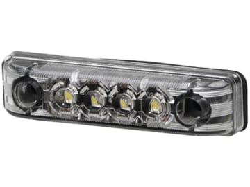 Hella® LED-Positionsleuchte eckig, vorn, weiß, 65 x 16 x 11 mm, 12 V DC, 2PG 357 010-021 Hella® LED-Positionsleuchte eckig, vorn, weiß, 65 x 16 x 11 mm, 12 V DC, 2PG 357 010-021