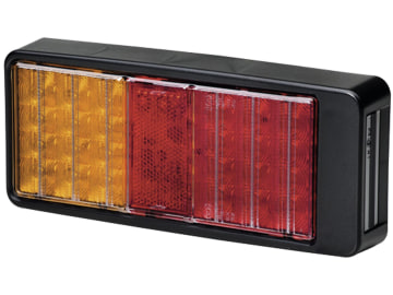 Hella® LED-Schlussleuchte eckig, Schluss-, Brems- und Blinklicht mit Rückstrahler, 9 – 36 V DC, 2VA 357 020-011 Hella® LED-Schlussleuchte eckig, Schluss-, Brems- und Blinklicht mit Rückstrahler, 9 – 36 V DC, 2VA 357 020-011