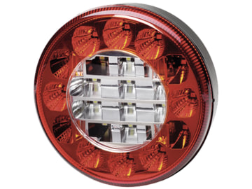 Hella® LED-Nebelschluss-/Rückfahrleuchte rund, weiß; rot, Ø außen 122 mm, 10 – 30 V DC, 2NR 357 027-051 Hella® LED-Nebelschluss-/Rückfahrleuchte rund, weiß; rot, Ø außen 122 mm, 10 – 30 V DC, 2NR 357 027-051