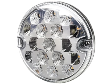 Hella® LED-Blink-Positionsleuchte rund, vorn links/rechts, Ø außen 94,5 mm, 10 – 30 V DC, 17 LEDs, E9 6654; ECE, 2BE 357 028-051 Hella® LED-Blink-Positionsleuchte rund, vorn links/rechts, Ø außen 94,5 mm, 10 – 30 V DC, 17 LEDs, E9 6654; ECE, 2BE 357 028-051