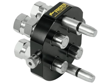 Faster® Stecker "MST5" 2P für Multikupplung, Anzahl Kupplungen 4, 3/8" IG BSP, DN 10 Faster® Stecker "MST5" 2P für Multikupplung, Anzahl Kupplungen 4, 3/8" IG BSP, DN 10
