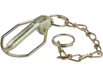 Klappsplint 11 x 52 mm für Unterlenker Fangprofile Kat. 2, mit Kette, ca. 250 mm, verzinkt Klappsplint 11 x 52 mm für Unterlenker Fangprofile Kat. 2, mit Kette, ca. 250 mm, verzinkt