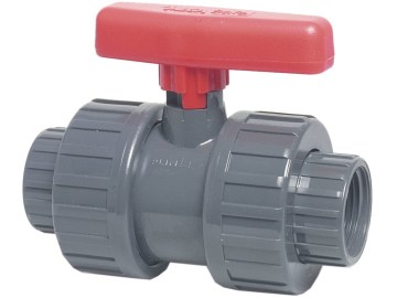 Kugelhahn Mega Safe 625 PVC mit gesicherter Kugel, PVC-U-Hebel/Griff, Hytrel/EPDM-Dichtung Kugelhahn Mega Safe 625 PVC mit gesicherter Kugel, PVC-U-Hebel/Griff, Hytrel/EPDM-Dichtung