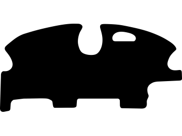 Fußmatte gekettelt, aus Velours, schwarz, für John Deere Feldhäcksler 8600, ab Bj. 15 Fußmatte gekettelt, aus Velours, schwarz, für John Deere Feldhäcksler 8600, ab Bj. 15