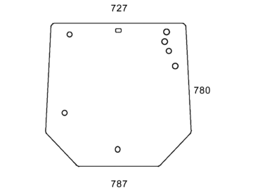 Heckscheibe, grün, für Massey Ferguson 3600 A, 3625, 3630, 3640, 3650-Kabine 3600 A Heckscheibe, grün, für Massey Ferguson 3600 A, 3625, 3630, 3640, 3650-Kabine 3600 A