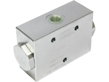 Mengenteiler Stahl, R 3/8"-19 IG (P)/R 3/8"-19 IG (A+B), 1 – 3 l/min, 50:50, nicht verstellbar Mengenteiler Stahl, R 3/8"-19 IG (P)/R 3/8"-19 IG (A+B), 1 – 3 l/min, 50:50, nicht verstellbar