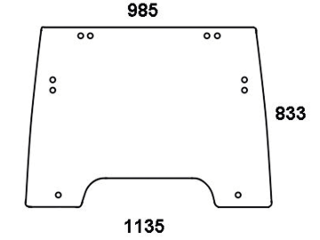 Frontscheibe, grün, ausstellbar, für Case IH MXM120-190, Fiat M100-160, Ford New Holland TM115-190, TS80-115, 6010-6080, 7030-7060 Frontscheibe, grün, ausstellbar, für Case IH MXM120-190, Fiat M100-160, Ford New Holland TM115-190, TS80-115, 6010-6080, 7030-7060