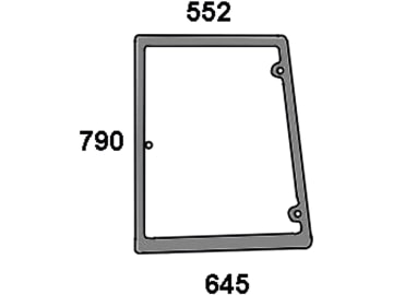 Seitenscheibe, grün, links, Siebdruck, für Case IH MXM120-190, Fiat M100-160, Ford TM115-190,TS80-115, 6010-7060, Ford New Holland TM115-190, TS90-TS115 Seitenscheibe, grün, links, Siebdruck, für Case IH MXM120-190, Fiat M100-160, Ford TM115-190,TS80-115, 6010-7060, Ford New Holland TM115-190, TS90-TS115
