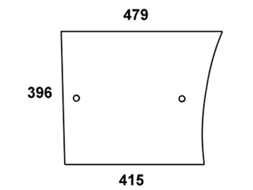 Türscheibe klar unten links/rechts, für John Deere Traktor 940 – 1850 N, Kabine MC-1, 479 mm oben Türscheibe klar unten links/rechts, für John Deere Traktor 940 – 1850 N, Kabine MC-1, 479 mm oben