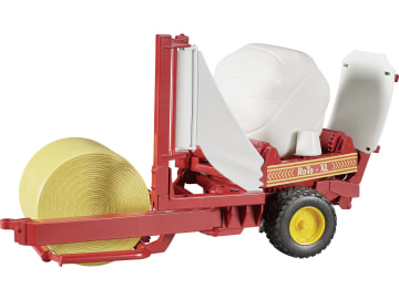 Bruder® Modell "McHale Ballenwickler" mit schwarzem und ockerbraunem Rundballen 1:16, 02122 Bruder® Modell "McHale Ballenwickler" mit schwarzem und ockerbraunem Rundballen 1:16, 02122
