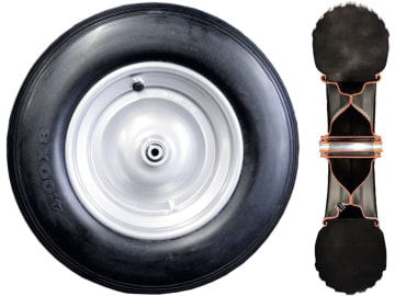 mefro Polyurethanrad 4.00 - 8 / 400x100, Rille, Kugellager, für Schubkarren, 30109720 mefro Polyurethanrad 4.00 - 8 / 400x100, Rille, Kugellager, für Schubkarren, 30109720