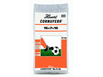 Hauert Cornufera® Langzeit- NPK 16+7+16 Rasendünger mit ausgeglichenem Nährstoffverhältnis 25 kg Sack Hauert Cornufera® Langzeit- NPK 16+7+16 Rasendünger mit ausgeglichenem Nährstoffverhältnis 25 kg Sack