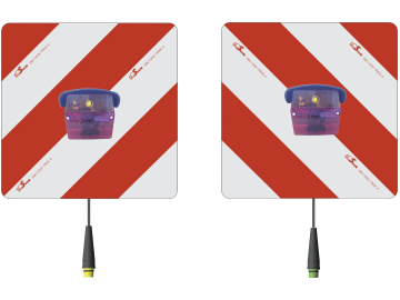 Warntafelsatz einseitig beklebt, Heckleuchte "ROM IV“ mit integrierter Blinkerausfallkontrolle, Länge Kabel 0,2 m Warntafelsatz einseitig beklebt, Heckleuchte "ROM IV“ mit integrierter Blinkerausfallkontrolle, Länge Kabel 0,2 m