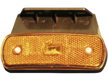 LED-Seitenmarkierungsleuchte oval, gelb, 104,3 x 36,3/63,2 x 20,5 mm, 12 – 24 V, mit Haltewinkel LED-Seitenmarkierungsleuchte oval, gelb, 104,3 x 36,3/63,2 x 20,5 mm, 12 – 24 V, mit Haltewinkel