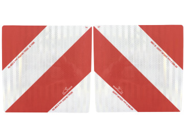 Warntafel Typ "3 Folie" links/rechts, einseitig, abweisend, ohne Beleuchtung, 282 x 282 mm, Stahl, verzinkt Warntafel Typ "3 Folie" links/rechts, einseitig, abweisend, ohne Beleuchtung, 282 x 282 mm, Stahl, verzinkt