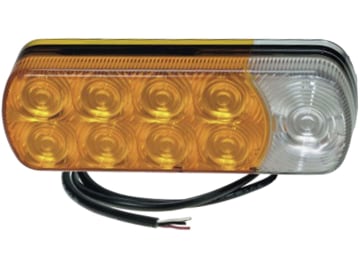LED-Blink-Positionsleuchte oval, 163,6 x 55,6 x 31,8 mm, 12 – 24 V, S1 4-polig LED-Blink-Positionsleuchte oval, 163,6 x 55,6 x 31,8 mm, 12 – 24 V, S1 4-polig