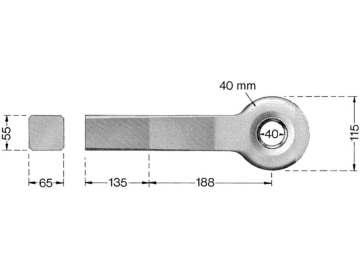 Rockinger Zugöse Ø 40 mm, Stützlast 1,0 t, D-Wert 120 kN für Schweizer Anhängekupplung "RO847B" Rockinger Zugöse Ø 40 mm, Stützlast 1,0 t, D-Wert 120 kN für Schweizer Anhängekupplung "RO847B"