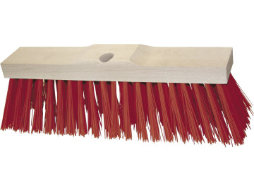 Kerbl Straßenbesen 42 cm, Elastan, rot, Rücken Holz, verstärkt, mit Bohrung, 2951 Kerbl Straßenbesen 42 cm, Elastan, rot, Rücken Holz, verstärkt, mit Bohrung, 2951