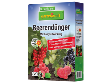 gartenkraft® Beerendünger mit Langzeitwirkung NPK 14.5+10+15 850 g Schachtel gartenkraft® Beerendünger mit Langzeitwirkung NPK 14.5+10+15 850 g Schachtel
