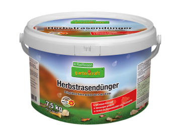 gartenkraft® Herbstrasendünger NPK 9+4+14 Rasendünger mit hervorragender Nährstoffversorgung im Herbst, einfach in der Ausbringung 7,5 kg Eimer gartenkraft® Herbstrasendünger NPK 9+4+14 Rasendünger mit hervorragender Nährstoffversorgung im Herbst, einfach in der Ausbringung 7,5 kg Eimer