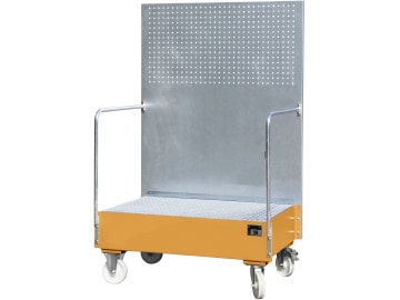 Bauer® Auffangwanne "LPW 200-2", für 2 x 200 l Fässer, lackiert, fahrbar, mit Gitterrost Bauer® Auffangwanne "LPW 200-2", für 2 x 200 l Fässer, lackiert, fahrbar, mit Gitterrost