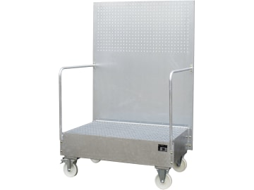 Bauer® Auffangwanne "LPW 200-2", für 2 x 200 l Fässer, verzinkt, fahrbar, mit Gitterrost Bauer® Auffangwanne "LPW 200-2", für 2 x 200 l Fässer, verzinkt, fahrbar, mit Gitterrost