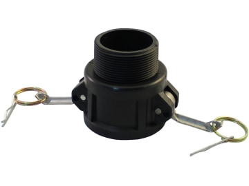 IBC Camlock 2" Dose auf Feingewinde 2" Passend für Abgang 2" NPT (DN50) AG - fein IBC Camlock 2" Dose auf Feingewinde 2" Passend für Abgang 2" NPT (DN50) AG - fein