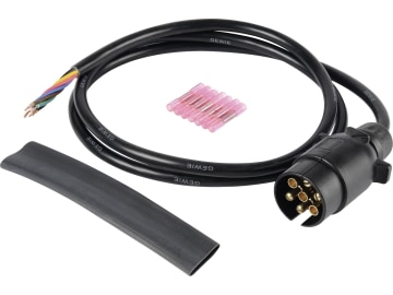 Herth + Buss Reparatursatz "N-Typ", 6 – 12 V Anhängerstecker 7-polig, ISO 1724 N-Typ, Kunststoff, Länge Kabel 1.500 mm, 51 305 532 Herth + Buss Reparatursatz "N-Typ", 6 – 12 V Anhängerstecker 7-polig, ISO 1724 N-Typ, Kunststoff, Länge Kabel 1.500 mm, 51 305 532