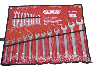 KS Tools Ring-Maulschlüsselsatz "Classic", 21-teilig, 15° abgewinkelt, metrisch 6–32 mm KS Tools Ring-Maulschlüsselsatz "Classic", 21-teilig, 15° abgewinkelt, metrisch 6–32 mm