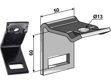Industriehof® Zinkenhalter "D" 50 x 6 mm für Federzinken 32 x 10 mm, Passender Rahmen 50 x 50 mm, universal, 1.HH17-3113 Industriehof® Zinkenhalter "D" 50 x 6 mm für Federzinken 32 x 10 mm, Passender Rahmen 50 x 50 mm, universal, 1.HH17-3113