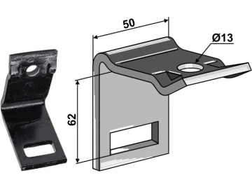 Industriehof® Zinkenhalter "D" 50 x 6 mm für Federzinken 32 x 12 mm, Passender Rahmen 50 x 50 mm, universal, 1.HH17-3115 Industriehof® Zinkenhalter "D" 50 x 6 mm für Federzinken 32 x 12 mm, Passender Rahmen 50 x 50 mm, universal, 1.HH17-3115