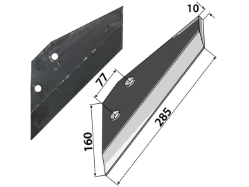 Industriehof® Scharflügel 285 mm rechts für Frost (neues Modell), 101.51842 Industriehof® Scharflügel 285 mm rechts für Frost (neues Modell), 101.51842