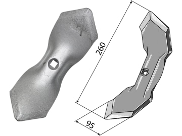 Industriehof® Spitzschar 260 x 95 mm universal für Schwergrubberstiele, 101.40.030-8 Industriehof® Spitzschar 260 x 95 mm universal für Schwergrubberstiele, 101.40.030-8