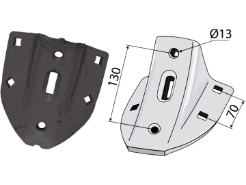 Industriehof® Scharfuß Abstand Bohrungen 70 – 130 mm für Amazone, BBG, Lemken, 101.4679105 Industriehof® Scharfuß Abstand Bohrungen 70 – 130 mm für Amazone, BBG, Lemken, 101.4679105