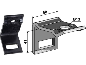 Industriehof® Zinkenhalter "D" 50 x 6 mm für Federzinken 32 x 10 mm, Passender Rahmen 50 x 30 mm, universal, 1.HH17-3121 Industriehof® Zinkenhalter "D" 50 x 6 mm für Federzinken 32 x 10 mm, Passender Rahmen 50 x 30 mm, universal, 1.HH17-3121