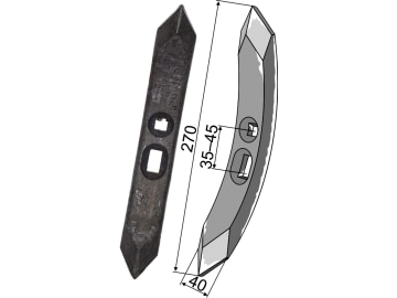 Industriehof® Spitzschar 270 x 40 mm für Rabe, Väderstad, 101.1166 Industriehof® Spitzschar 270 x 40 mm für Rabe, Väderstad, 101.1166