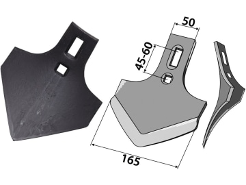 Industriehof® Breitschar "K46" Arbeitsbreite 165 mm Stärke 6 mm für Schwergrubber universal, 101.40.008 Industriehof® Breitschar "K46" Arbeitsbreite 165 mm Stärke 6 mm für Schwergrubber universal, 101.40.008