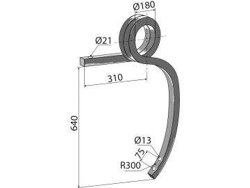 Industriehof® Schwergrubberstiel rechts, 680 x 40 x 40 mm, für universal, 101.304661 Industriehof® Schwergrubberstiel rechts, 680 x 40 x 40 mm, für universal, 101.304661