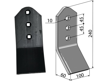 Industriehof® Verschleißteil 240 x 100 x 8 mm für Dal-Bo, Doublet-Record, HE-VA, Väderstad, 10.1045-2 Industriehof® Verschleißteil 240 x 100 x 8 mm für Dal-Bo, Doublet-Record, HE-VA, Väderstad, 10.1045-2